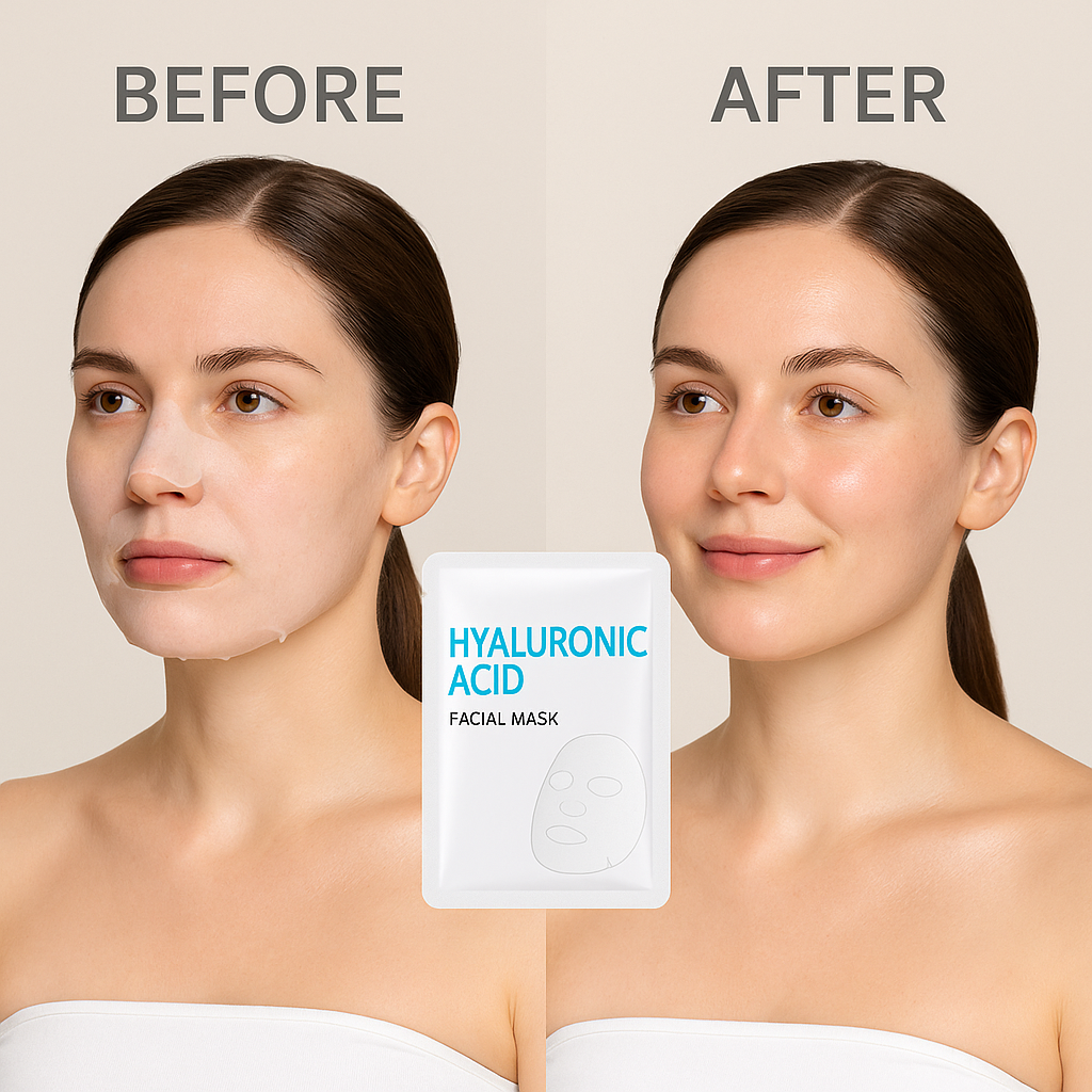 Mascarilla facial de acido hialuronico